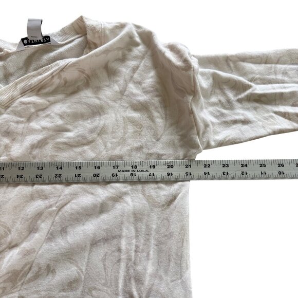 Athleta Beige V-Neck Lightweight Long-Sleeve Sweatshirt Womens Size Small - Picture 8 of 8